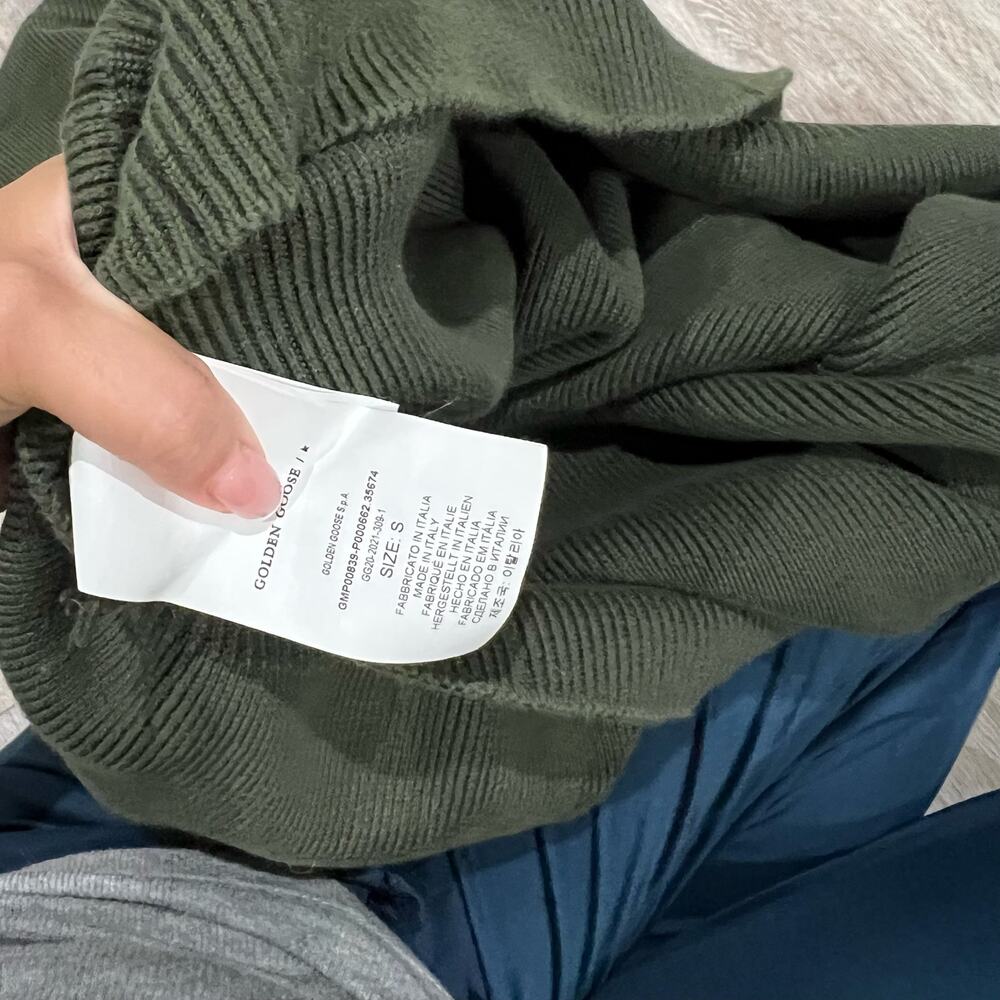 Golden Goose  Distressed Cotton Blend Sweater Small - Picture 8 of 9